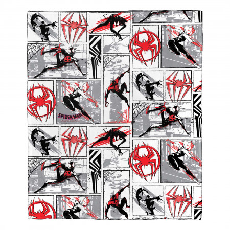 Spiderverse Spiders in Action Silk Touch Throw Blanket 50" x 60"